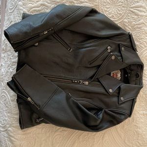 Genuine Harley Davidson leather riding jacket.